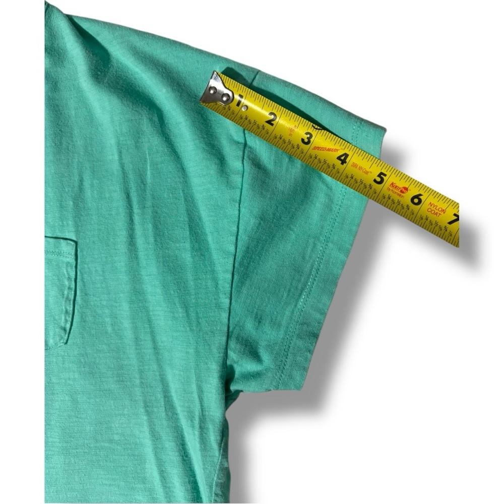 J. Crew Vibrant Light Teal Boxy Cropped Cotton Simple Short Sleeve Tee - Picture 13 of 16